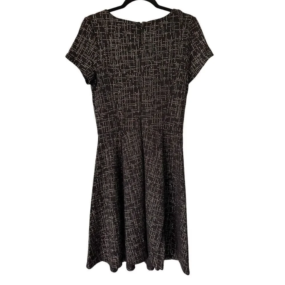 Creative Commune Women's Short Sleeve Fit and Flare Black Dress Size Medium‎